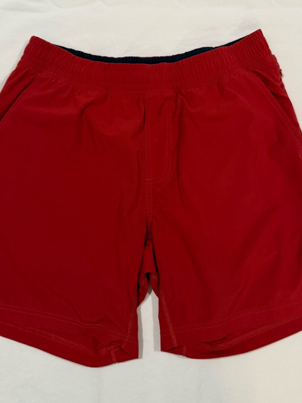 RHONE Men's Red Athletic Shorts with Elastic Waistband